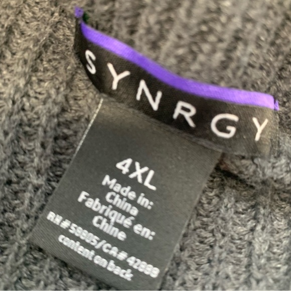 Mens Full Zip Sweater Cardigan 4X Gray All Cotton Collar Stretch  Casual Grandpa - Picture 7 of 10